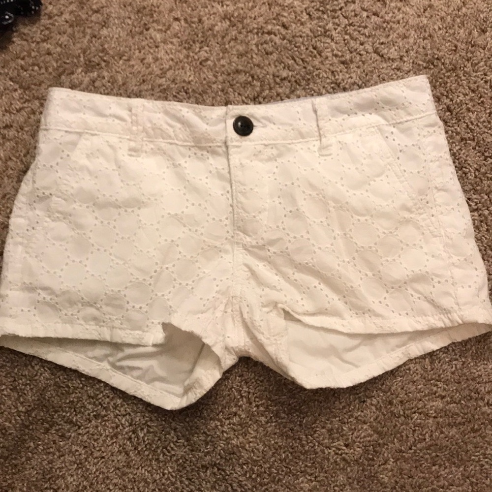 White patterned shorts